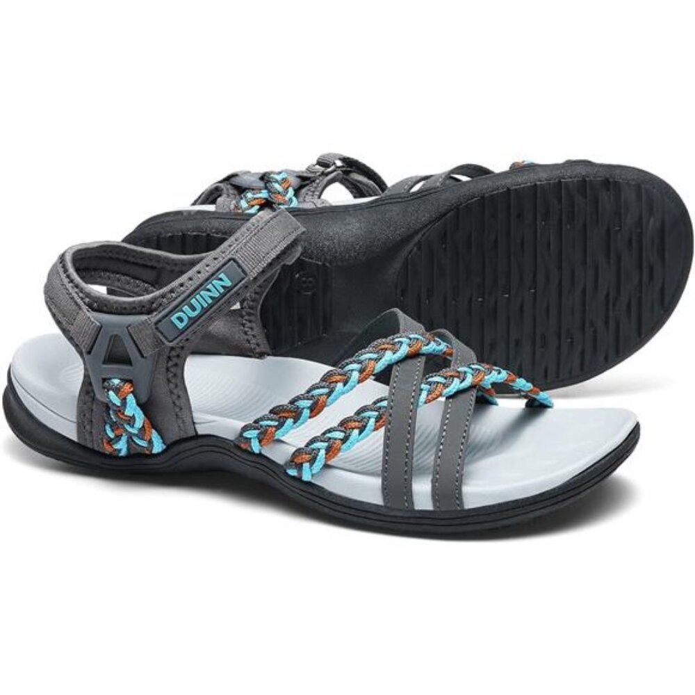 Womens Hiking Sandals Sport Sandals Straps with Adjustable Hooks Arch